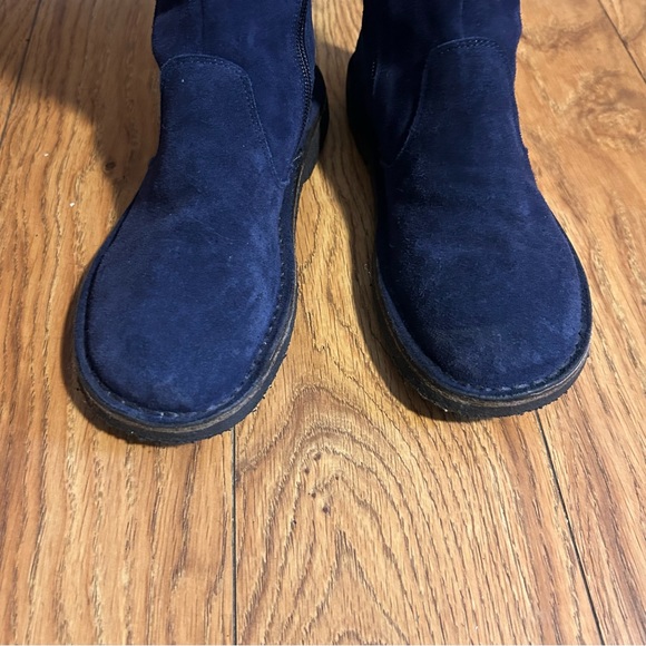 Blue Suede PePe Italian Leather Knee High Zip Up Boots | Size 36 - Picture 7 of 14